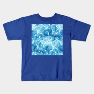 Blue Shibori Corals Kids T-Shirt